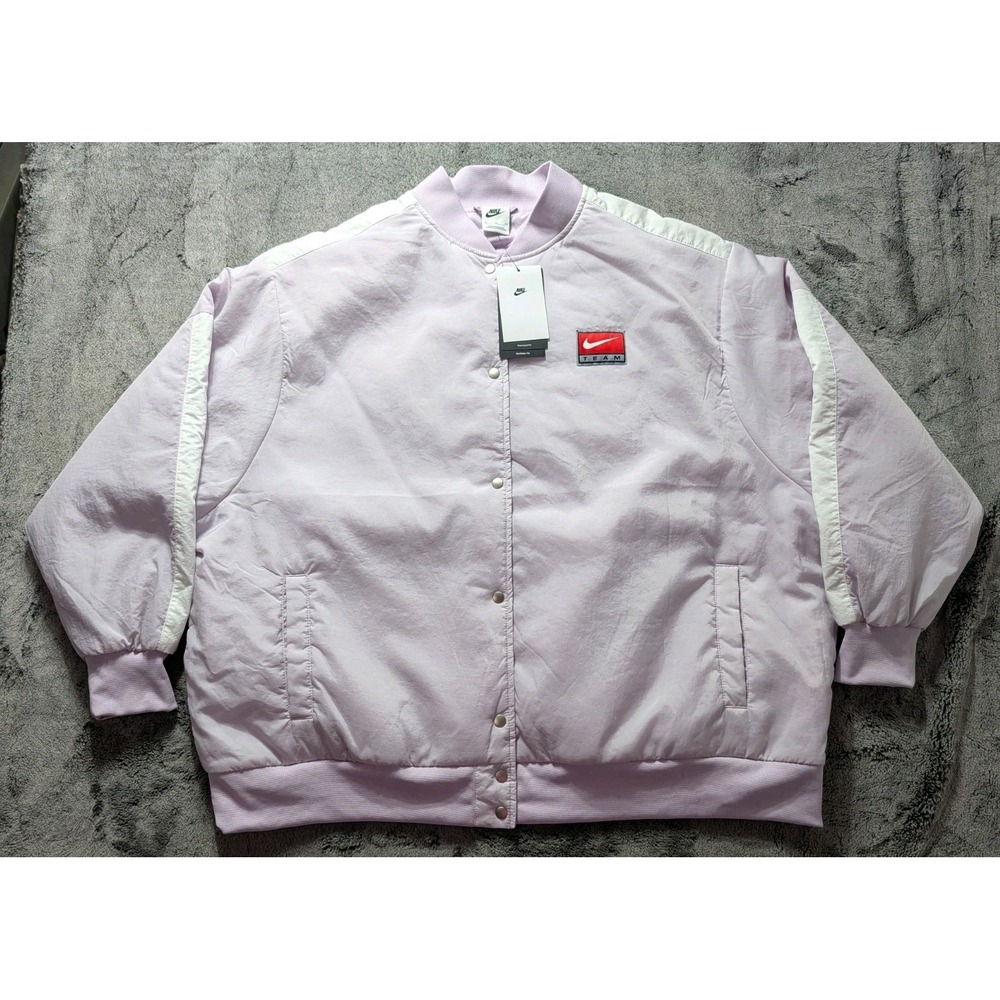 Nike Sportswear Team Oversized Button Up Jacket Women's Size XL Light Purple